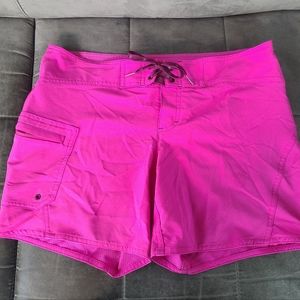 Athleta Board Shorts Swim Athletic Hot Pink